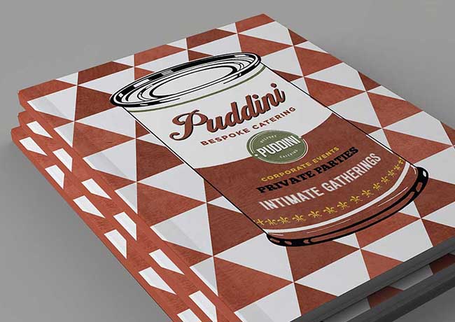 Puddini at the Deli Brochure Design