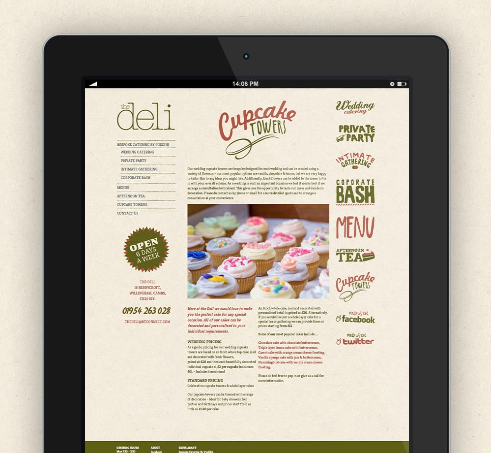 Puddini at the Deli Website