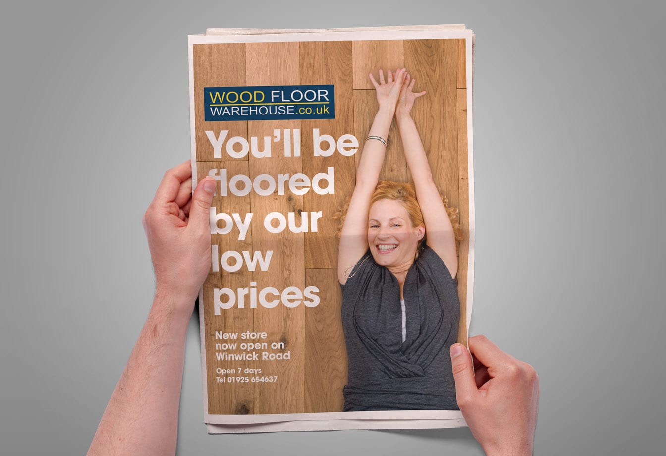 copywriting woodfloor advert design