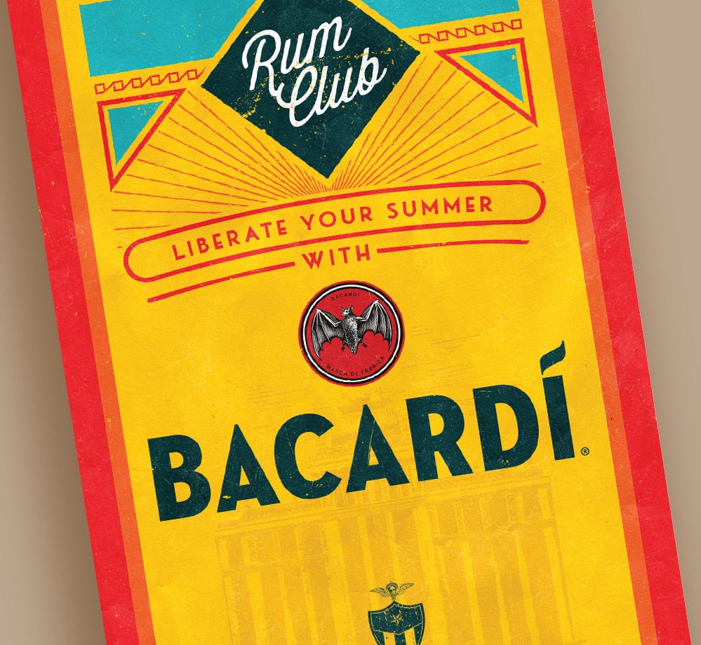 rum club bacardi flyer design