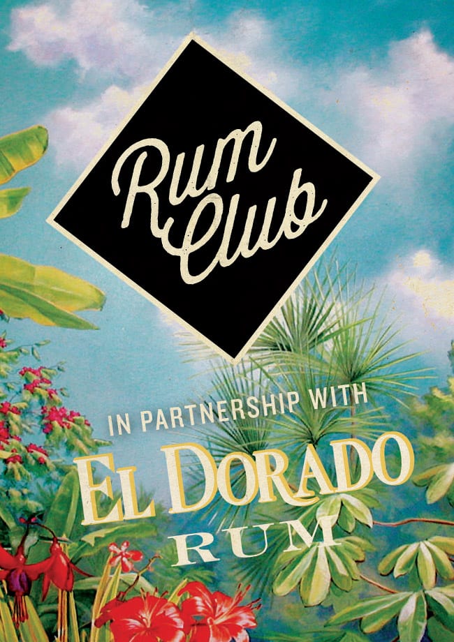 rum club graphic design flyer detail