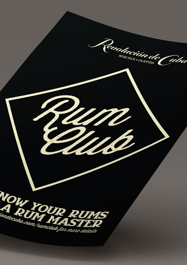 rum club logo poster close up