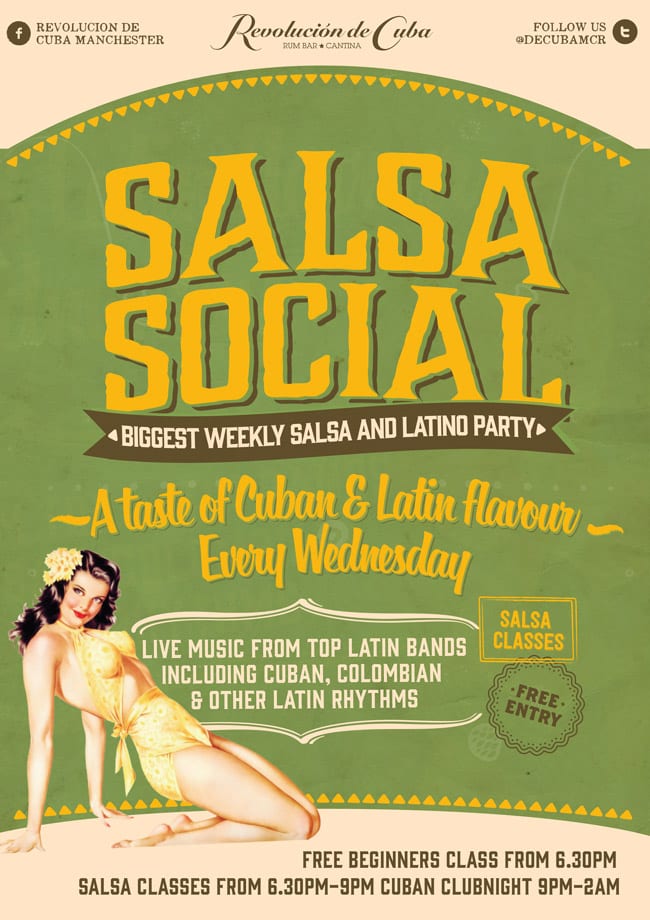 salsa social flyer girl
