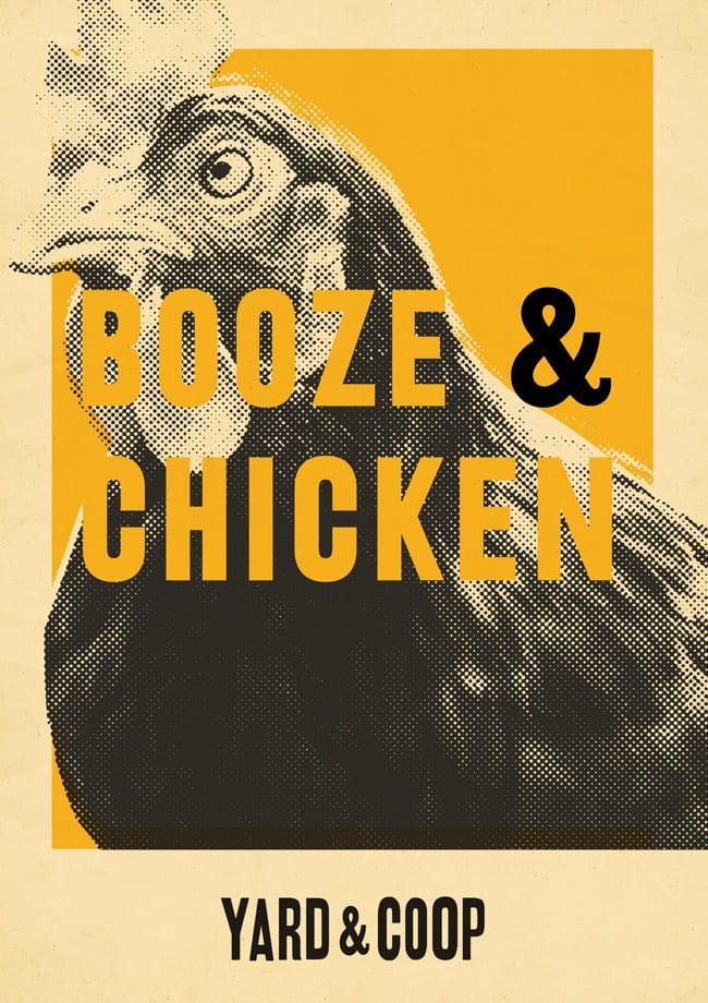 yard and coop booze and chicken